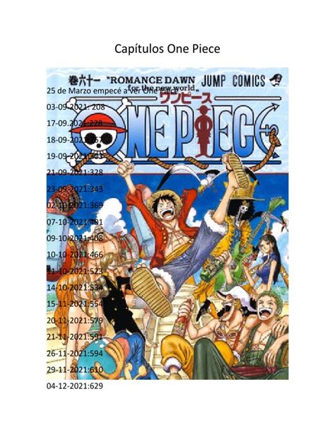 one piece anexo|one piece guía de capítulos.